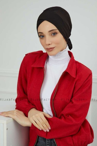 Ellie - Zwart Katoen Turban