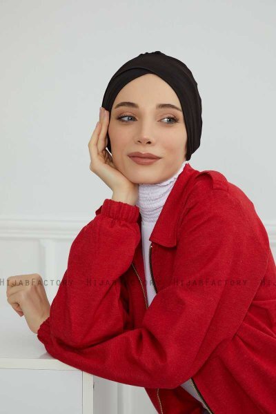 Ellie - Zwart Katoen Turban
