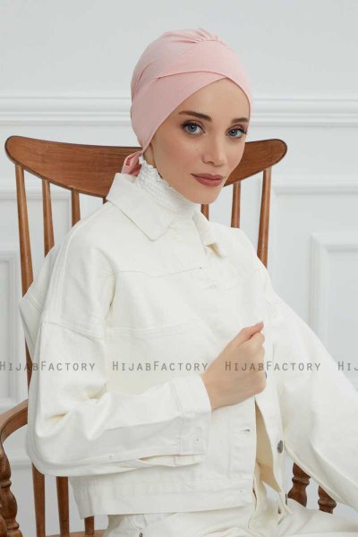 Ellie - Oudroze Katoen Turban