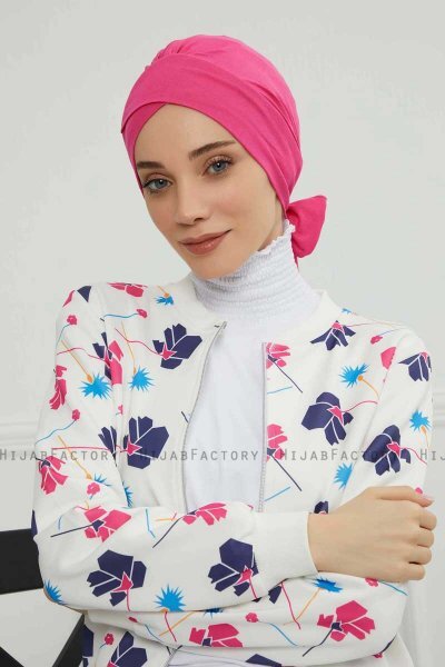 Ellie - Fuchsia Katoen Turban