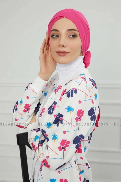 Ellie - Fuchsia Katoen Turban