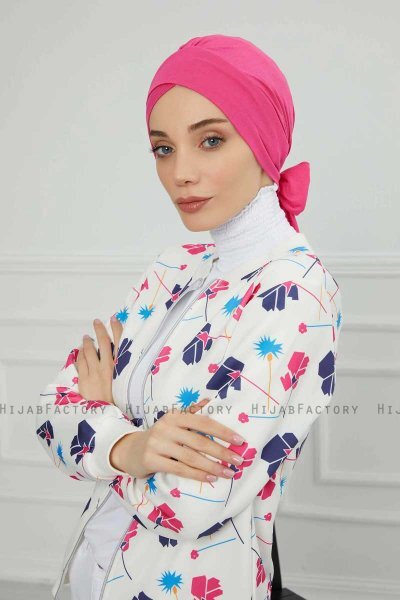 Ellie - Fuchsia Katoen Turban