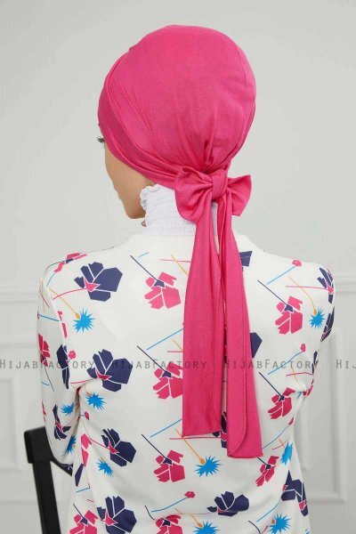 Ellie - Fuchsia Katoen Turban