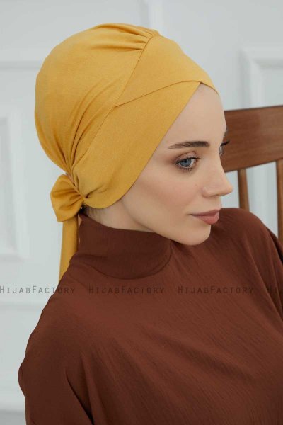 Ellie - Mosterd Katoen Turban