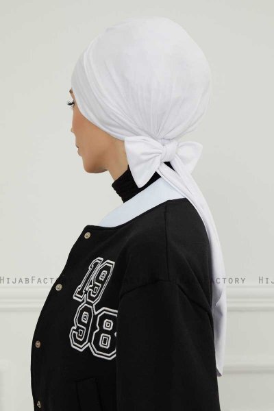 Ellie - Wit Katoen Turban