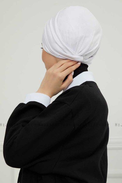 Ellie - Wit Katoen Turban