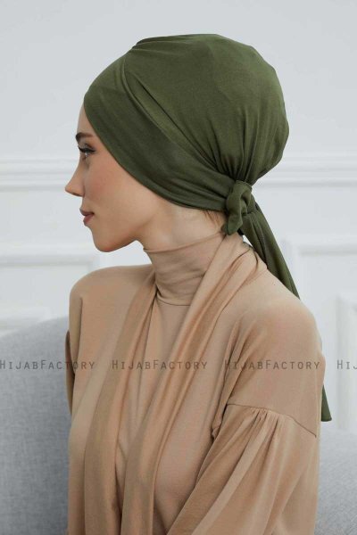 Ellie - Khaki Katoen Turban