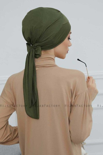 Ellie - Khaki Katoen Turban