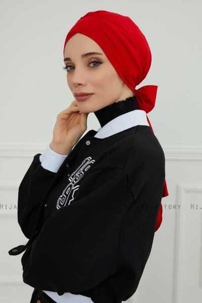 Ellie - Rood Katoen Turban