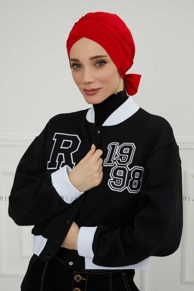 Ellie - Rood Katoen Turban