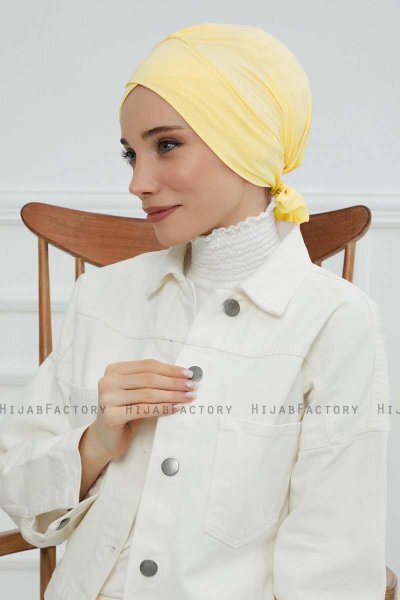 Ellie - Geel Katoen Turban