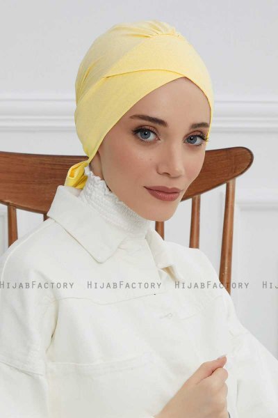 Ellie - Geel Katoen Turban