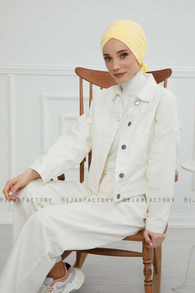 Ellie - Geel Katoen Turban