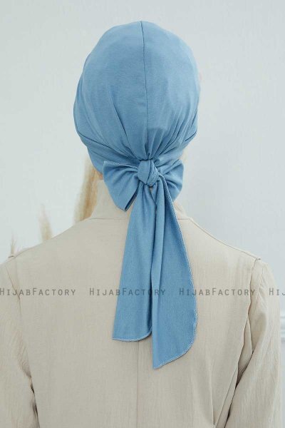 Ellie - Sky Blue Katoen Turban