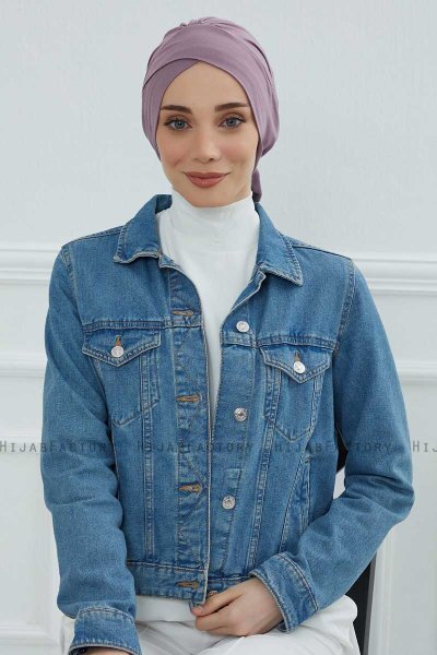 Ellie - Lilac Katoen Turban