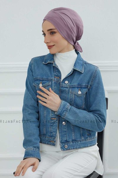 Ellie - Lilac Katoen Turban