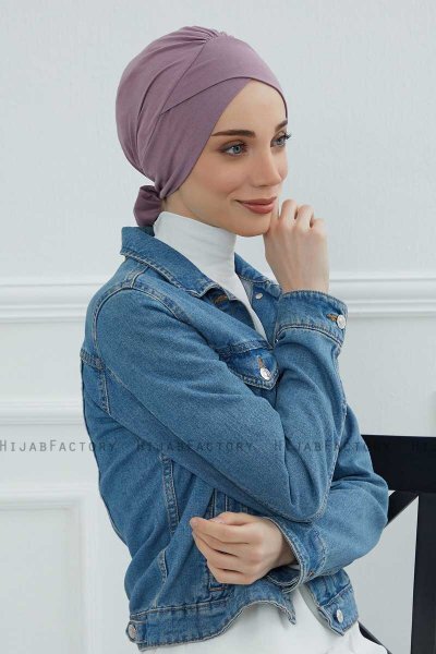 Ellie - Lilac Katoen Turban