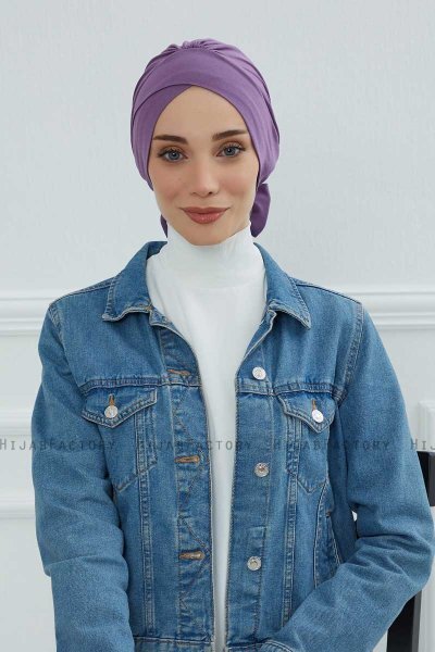 Ellie - Violet Katoen Turban