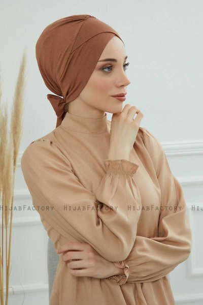 Ellie - Caramel Katoen Turban