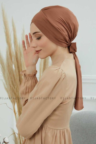 Ellie - Caramel Katoen Turban