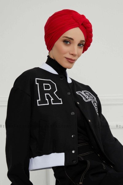 Theresa - Rood Katoen Turban - Ayse Turban