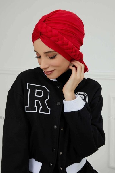 Theresa - Rood Katoen Turban - Ayse Turban