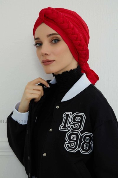 Theresa - Rood Katoen Turban - Ayse Turban