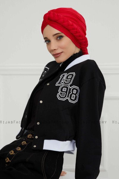 Theresa - Rood Katoen Turban - Ayse Turban