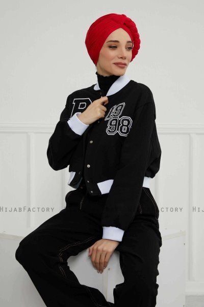 Theresa - Rood Katoen Turban - Ayse Turban