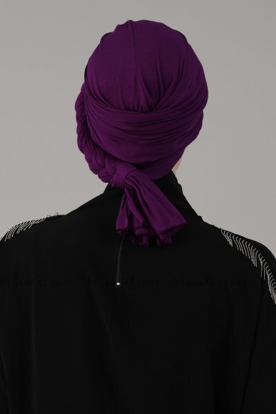 Theresa - Purper Katoen Turban - Ayse Turban