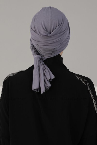Theresa - Grijs Katoen Turban - Ayse Turban