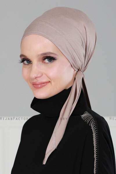 Felicia - Taupe Katoen Turban