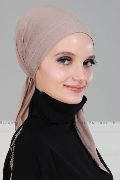 Felicia - Taupe Katoen Turban