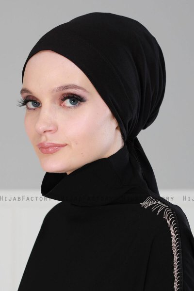 Felicia - Zwart Katoen Turban