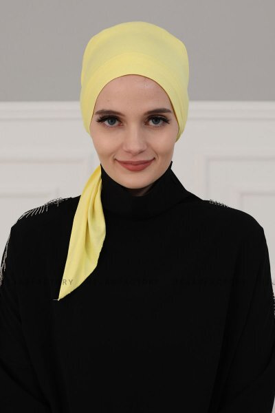 Felicia - Geel Katoen Turban