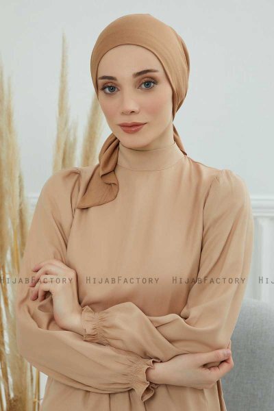Felicia - Lichtbruin Katoen Turban