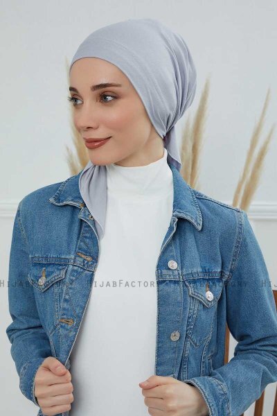 Felicia - Lichtgrijs Katoen Turban