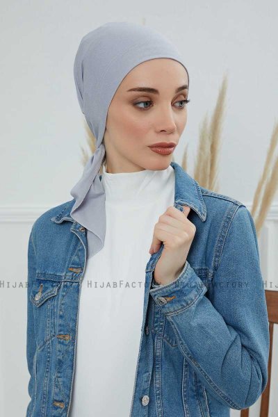 Felicia - Lichtgrijs Katoen Turban