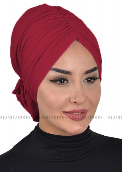 Kerstin - Bordeaux Katoen Turban - Ayse Turban
