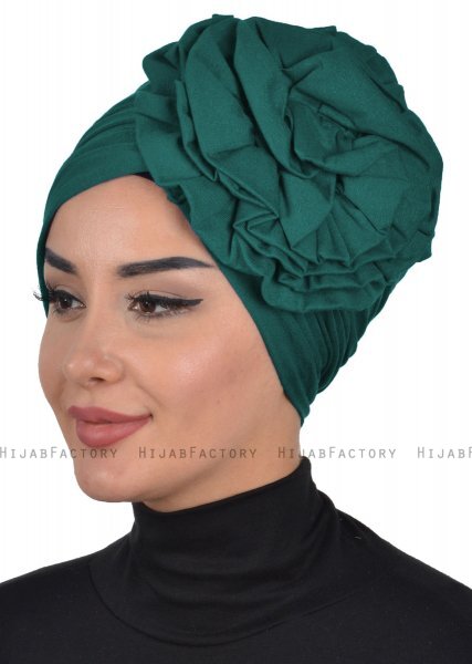 Kerstin - Donkergroen Katoen Turban - Ayse Turban