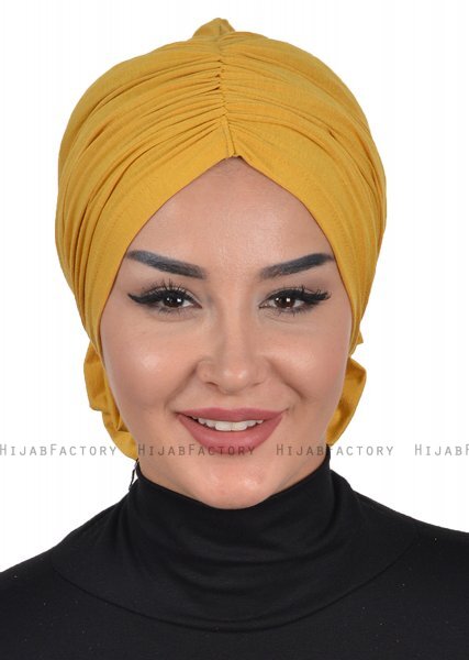 Kerstin - Mosterd Katoen Turban - Ayse Turban