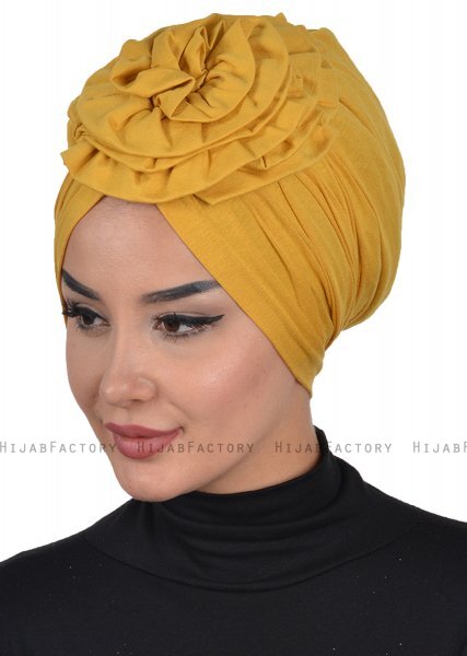Kerstin - Mosterd Katoen Turban - Ayse Turban