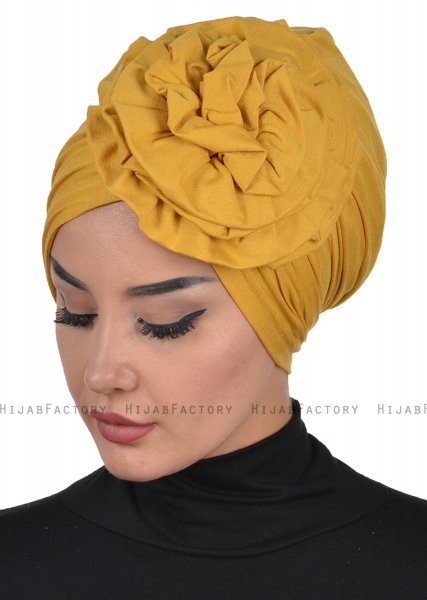Kerstin - Mosterd Katoen Turban - Ayse Turban