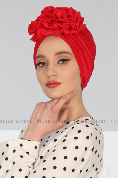 Kerstin - Rood Katoen Turban - Ayse Turban