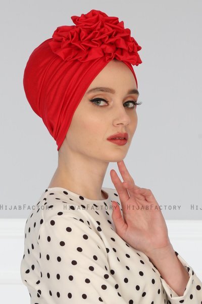 Kerstin - Rood Katoen Turban - Ayse Turban