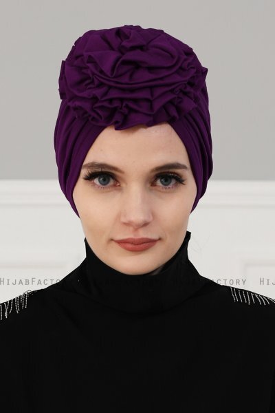 Kerstin - Purper Katoen Turban - Ayse Turban