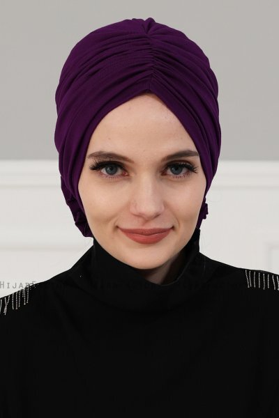 Kerstin - Purper Katoen Turban - Ayse Turban