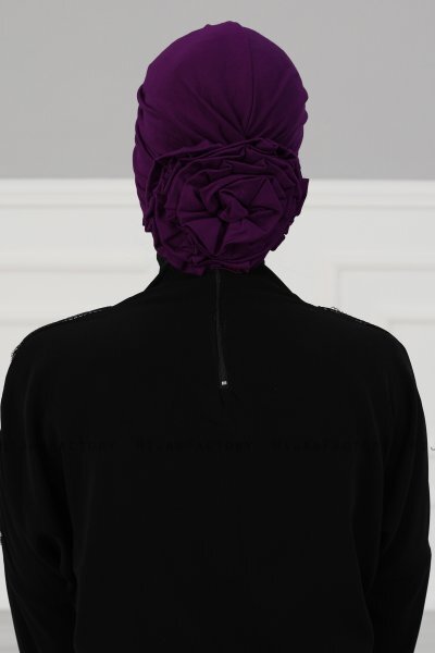 Kerstin - Purper Katoen Turban - Ayse Turban