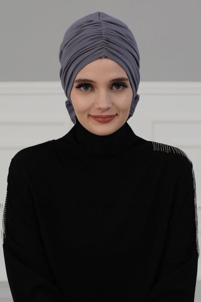 Kerstin - Grijs Katoen Turban - Ayse Turban