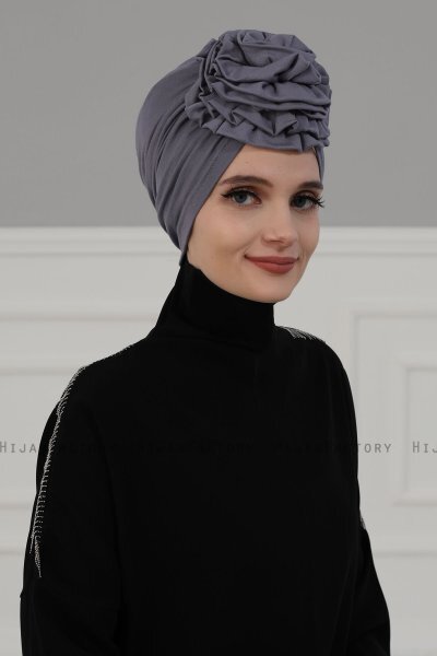 Kerstin - Grijs Katoen Turban - Ayse Turban